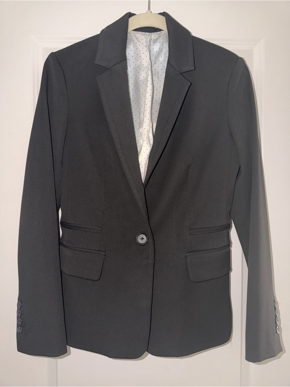 Express Black Tailored Single-Button Blazer